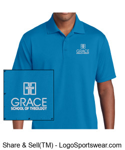 [Men] Grace Short Sleeve Polo Shirt in Bright Blue Design Zoom